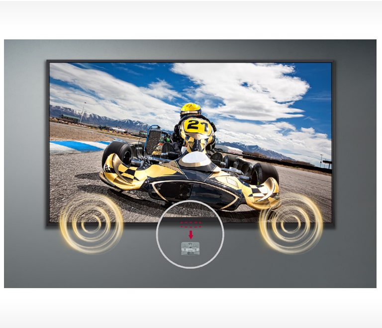 LG 65UH5F-H Detachable Logo and Built-in Speaker